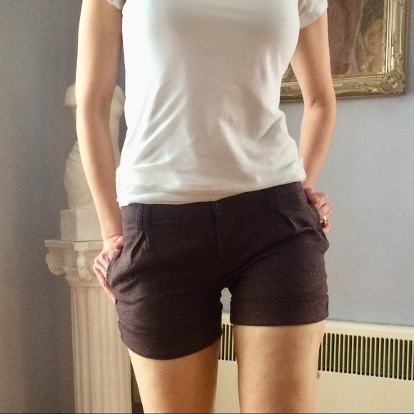 NWOT Daisy Fuentes brown / taupe tweed shorts - Picture 2 of 6